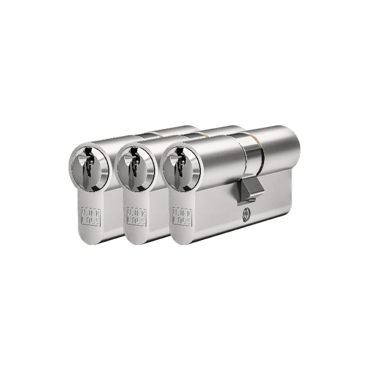 Gelijksluitende cilinders, 3 stuks, 30/30 mm