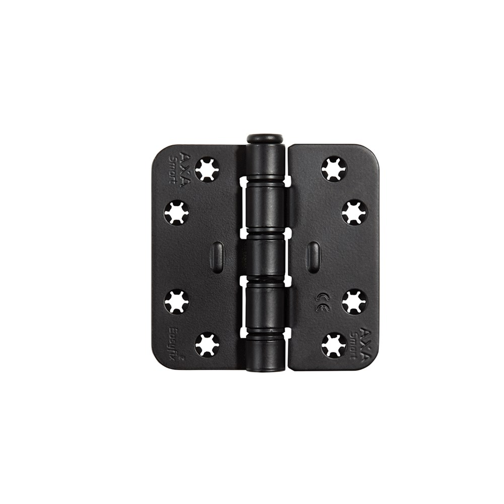 Scharnier, afgerond, Zwart, 89 x 89 x 3 mm