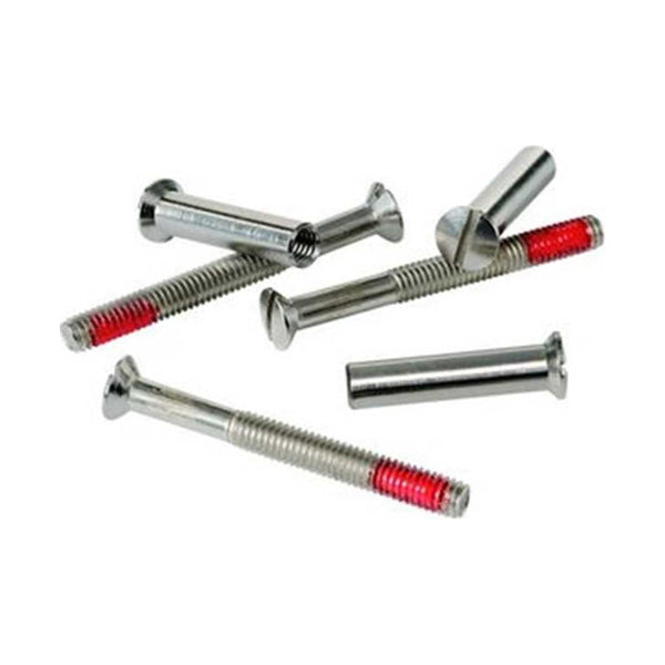 Schroeven en bouten deurbeslag, Vernikkeld, 4 x 38 mm, 4 x 21 mm (RETS-BV-0028)