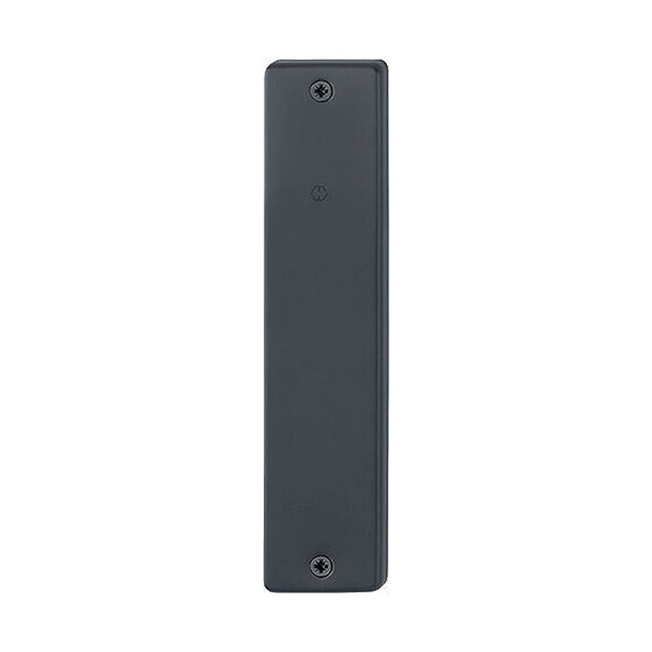 Kortschild, recht, Zwart, 185 x 42 mm, type 378, blind, zonder gat