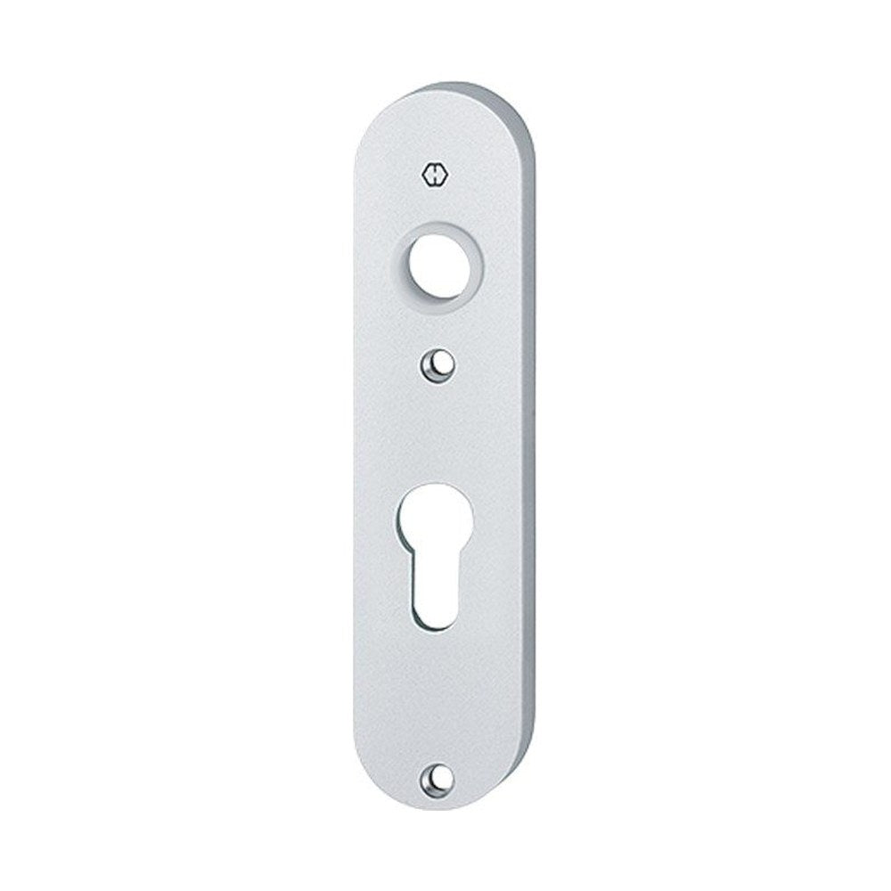 Kortschild, ovaal, Aluminium, 160 x 38 mm, PC55