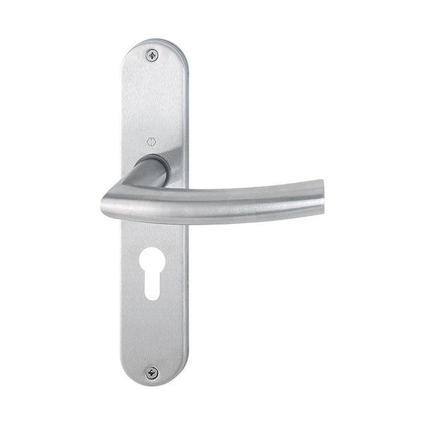 Langschildgarnituren, RVS, 220 x 42 mm, PC55, type 302 (RETS-LG-0019)