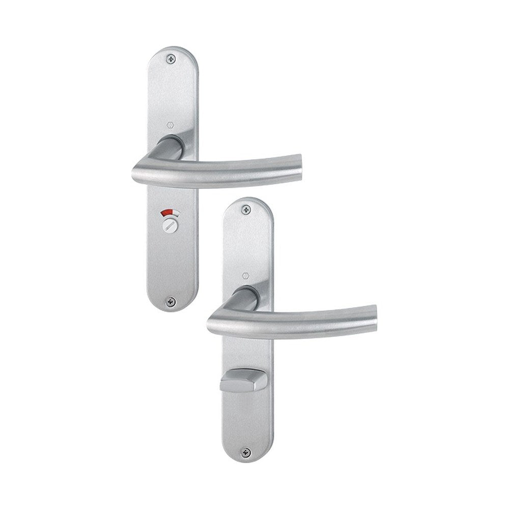 Langschildgarnituren, RVS, 220 x 42 mm, WC72, type 302 (RETS-LG-0022)