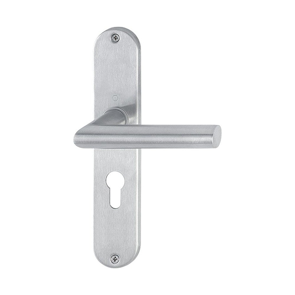 Langschildgarnituren, RVS, 220 x 42 mm, PC72, type 302 (RETS-LG-0029)