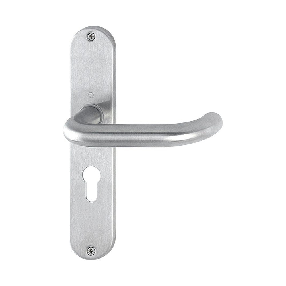 Langschildgarnituren, RVS, 220 x 42 mm, PC55, type 302 (RETS-LG-0038)