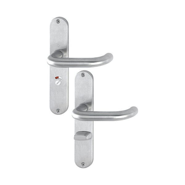 Langschildgarnituren, RVS, 220 x 42 mm, WC63, type 302 (RETS-LG-0040)