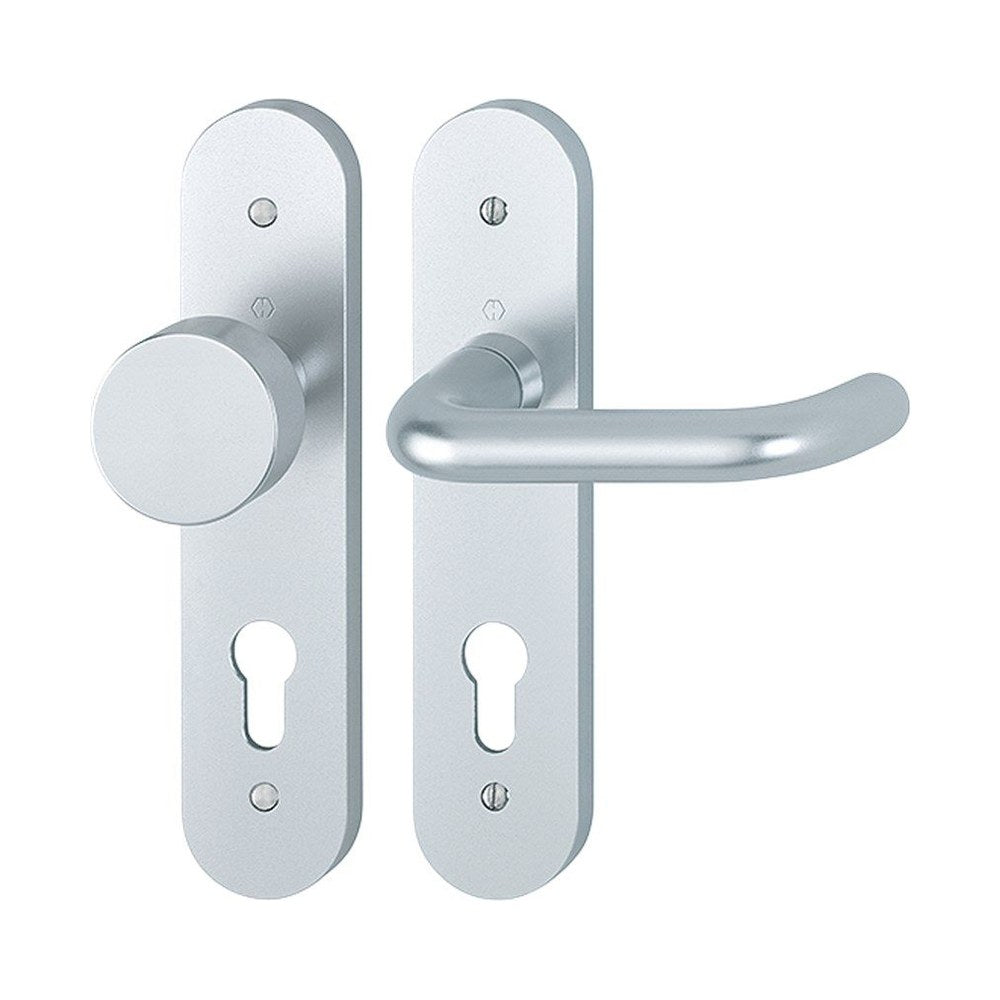 Langschildgarnituren, Aluminium, 210 x 45 mm, PC72, type 138L, per garnituur (RETS-LG-0050)