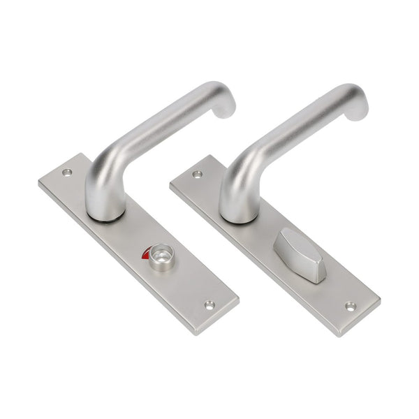 Langschildgarnituren, Aluminium, 178 x 43 mm, WC63