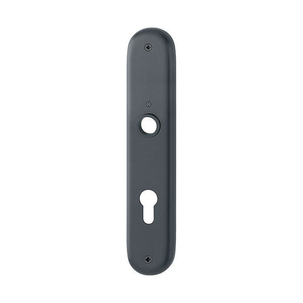 Langschild, ovaal, Zwart, 240 x 46 mm, PC72