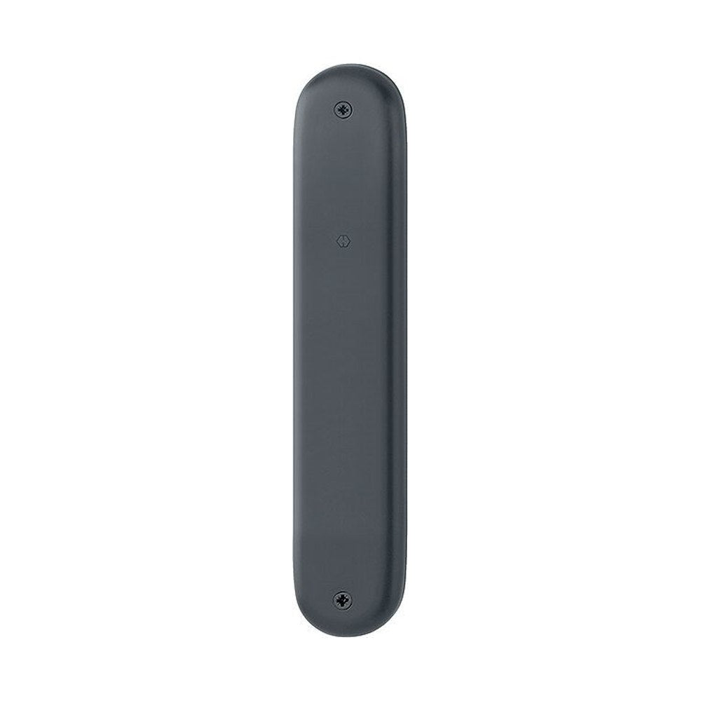 Langschild, ovaal, Zwart, 240 x 46 mm, type 273P, blind, zonder gat