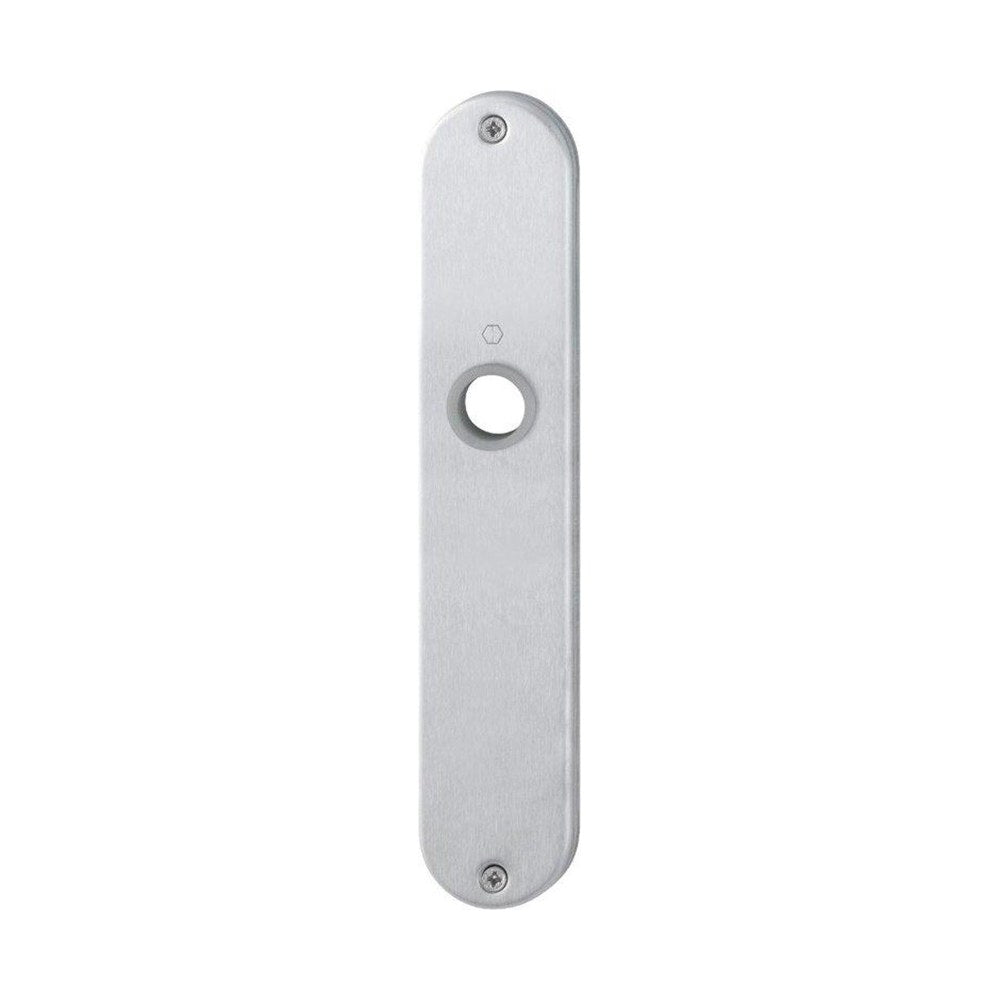Langschild, ovaal, RVS, 220 x 42 mm, loopslot