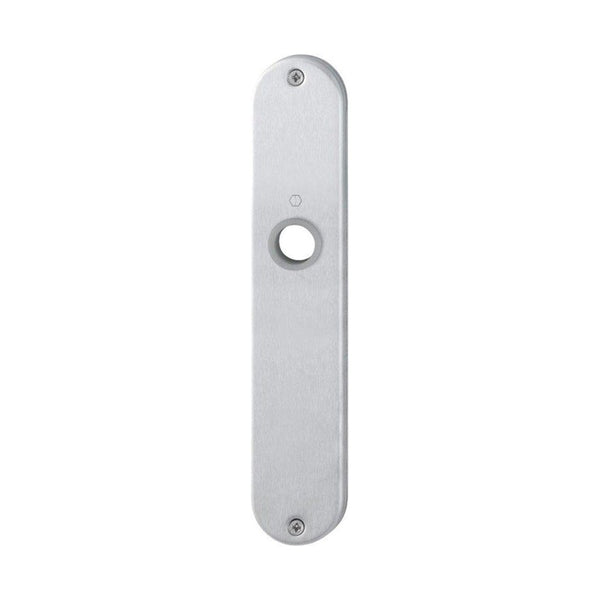 Langschild, ovaal, RVS, 220 x 42 mm, loopslot