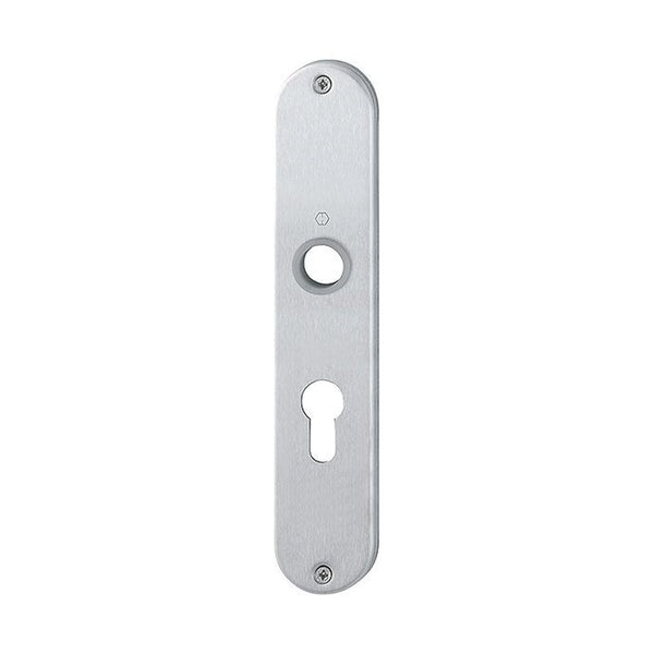 Langschild, ovaal, RVS, 220 x 42 mm, PC55