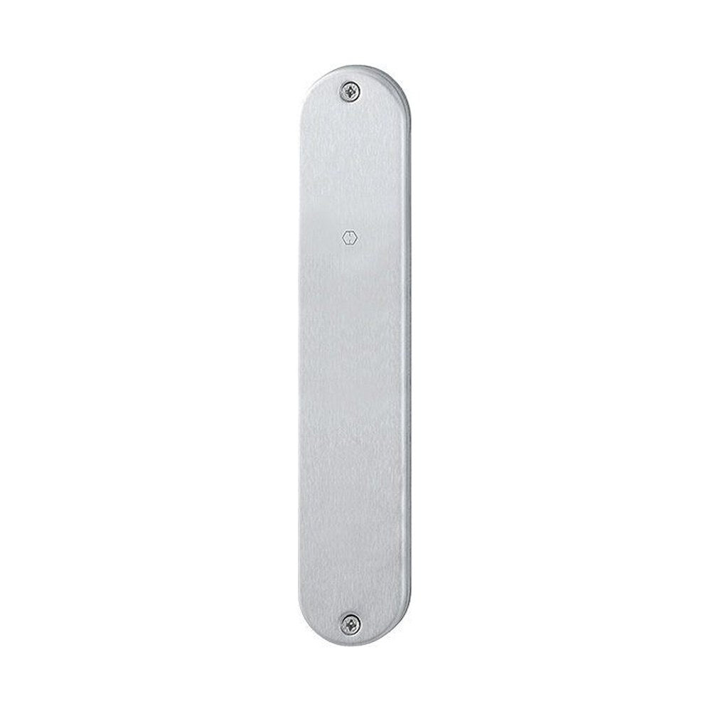 Langschild, ovaal, RVS, 220 x 42 mm, blind, zonder gat
