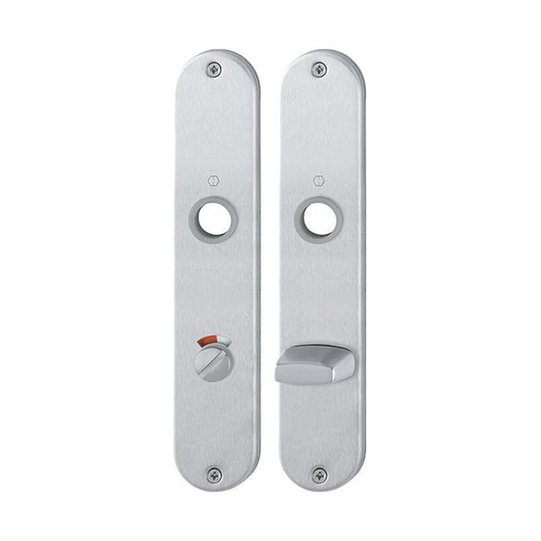 Langschild, ovaal, RVS, 220 x 42 mm, WC63