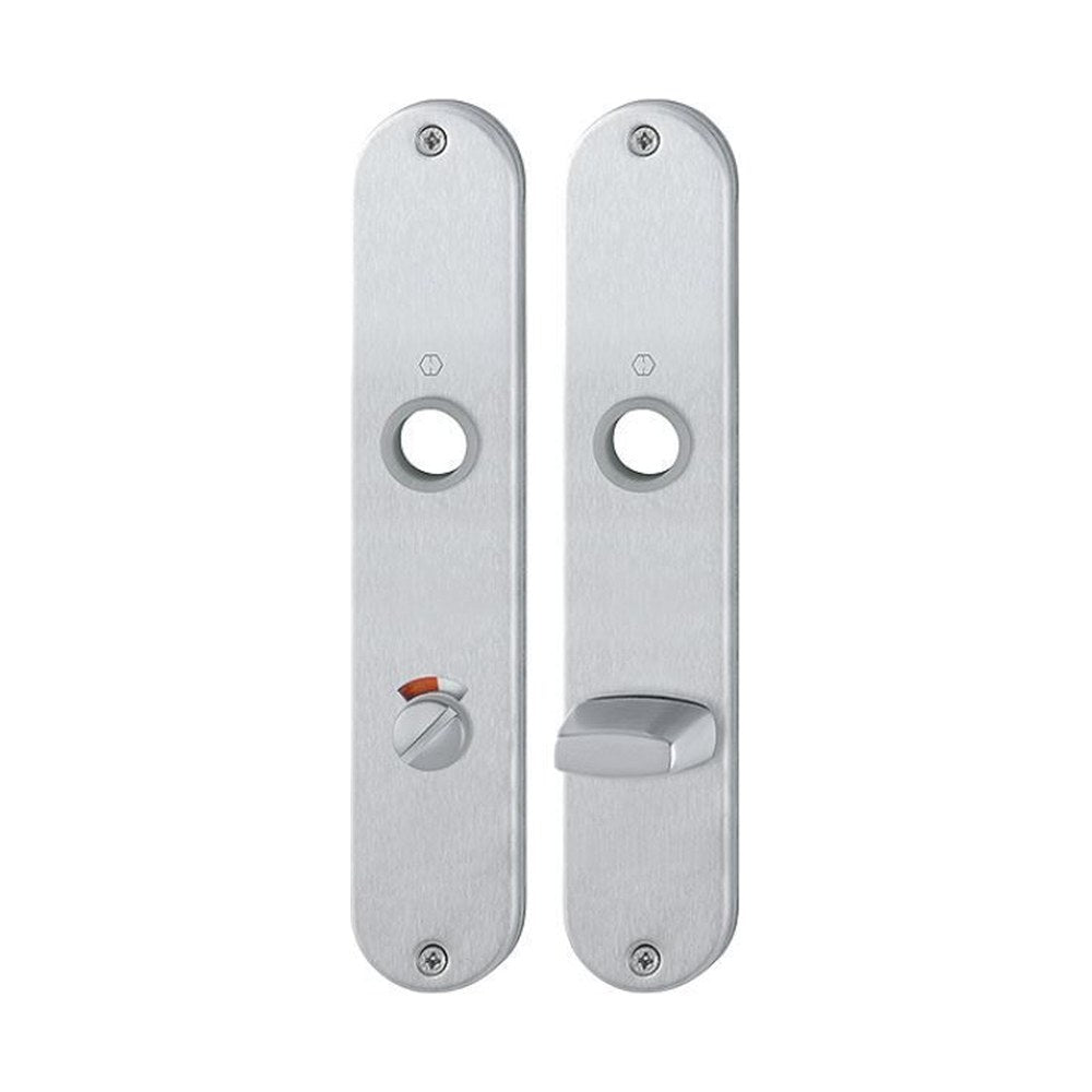 Langschild, ovaal, RVS, 220 x 42 mm, WC72