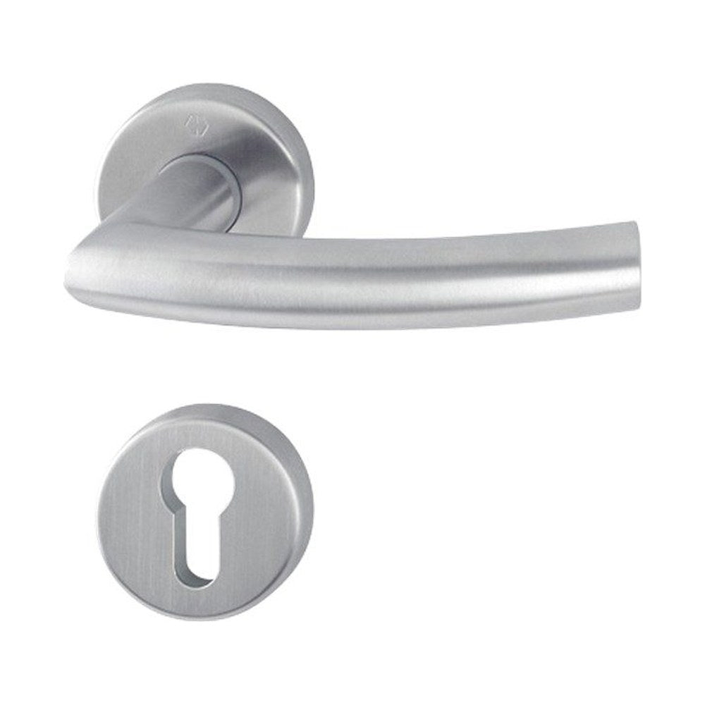 Rozetgarnituren, rond, RVS, Ø 52 mm, per stuk, deurdikte 37-42 mm, snelstift, cilindergat (RETS-RG-0009)