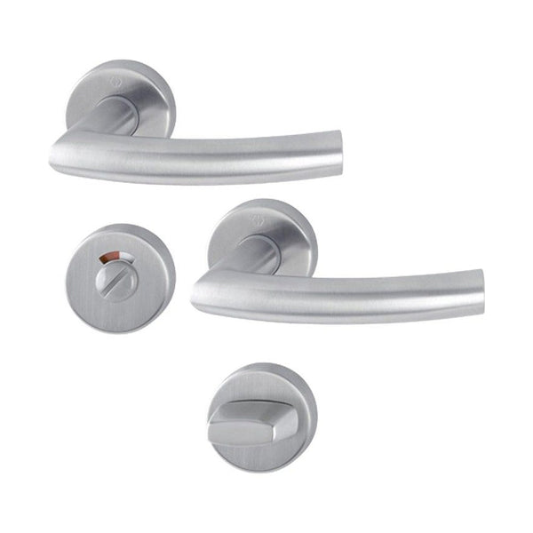 Rozetgarnituren, rond, RVS, Ø 52 mm, per stuk, deurdikte 37-42 mm, snelstift, toiletsluiting (RETS-RG-0010)