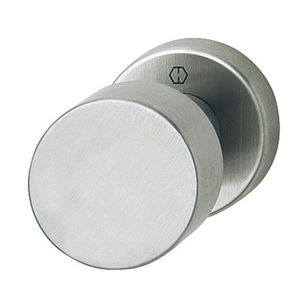 Rozetgarnituren, rond, RVS, Ø 52 mm, per garnituur, deurdikte 40-45 mm, knop aan beide zijden (RETS-RG-0011)