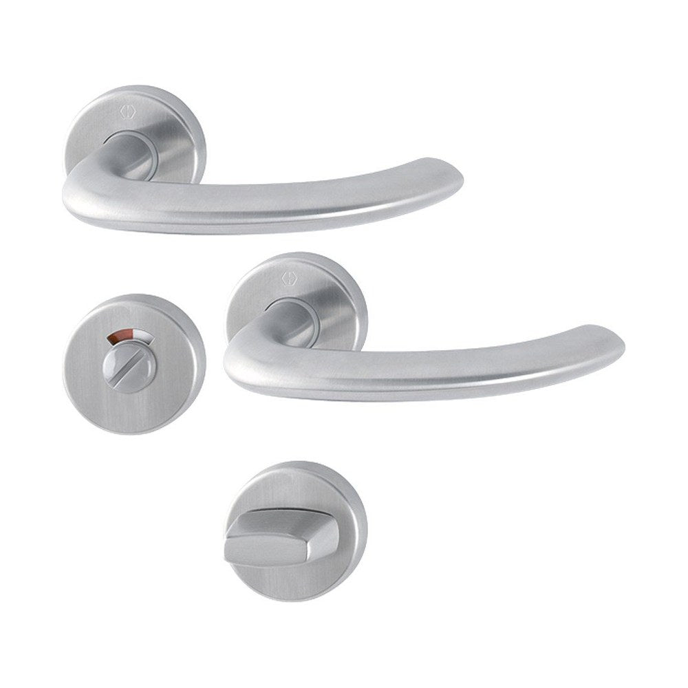 Rozetgarnituren, rond, RVS, Ø 52 mm, per stuk, deurdikte 37-42 mm, snelstift, toiletsluiting (RETS-RG-0019)