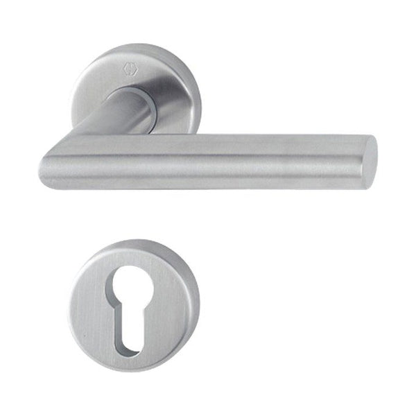 Rozetgarnituren, rond, RVS, Ø 52 mm, per stuk, deurdikte 52-57 mm, snelstift, cilindergat (RETS-RG-0024)