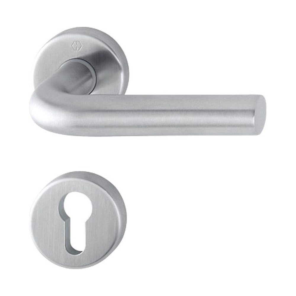 Rozetgarnituren, rond, RVS, Ø 52 mm, per stuk, deurdikte 37-42 mm, snelstift, cilindergat (RETS-RG-0032)