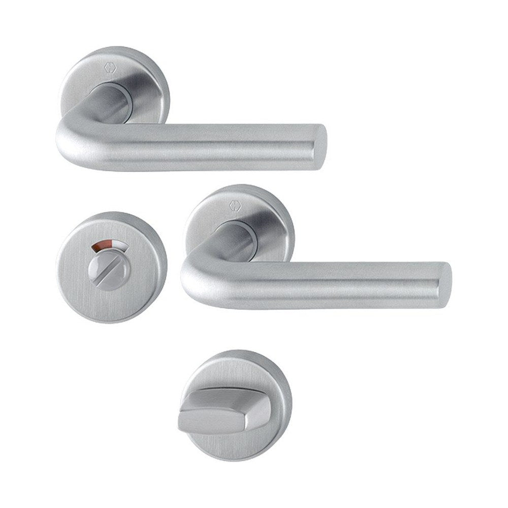 Rozetgarnituren, rond, RVS, Ø 52 mm, per stuk, deurdikte 37-42 mm, snelstift, toiletsluiting (RETS-RG-0033)