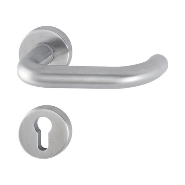 Rozetgarnituren, rond, RVS, Ø 52 mm, per stuk, deurdikte 37-42 mm, snelstift, cilindergat (RETS-RG-0036)