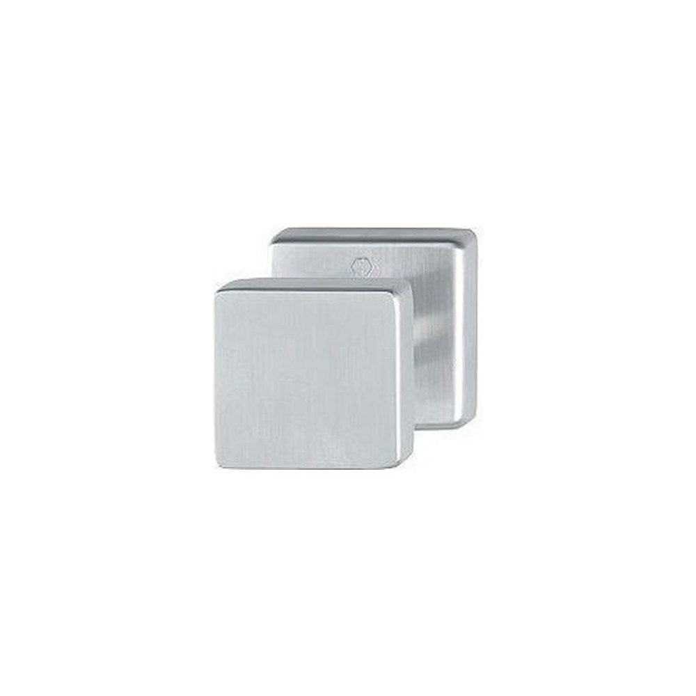 Rozetgarnituren, vierkant, RVS, Ø 52 mm