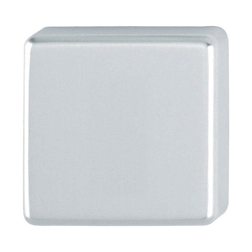 Blindrozet, vierkant, Aluminium