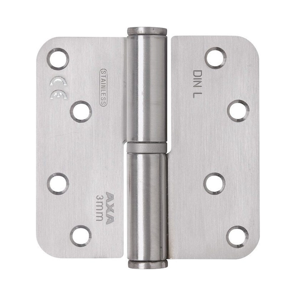 Paumelle, afgerond, RVS, 89 x 89 x 3 mm, din links (RETS-SC-0048)