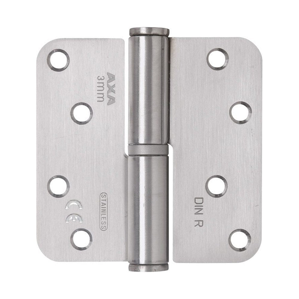 Paumelle, afgerond, RVS, 89 x 89 x 3 mm, din rechts (RETS-SC-0049)