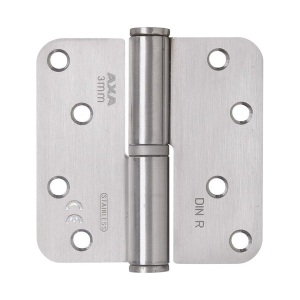 Paumelle, afgerond, RVS, 89 x 89 x 3 mm, din rechts (RETS-SC-0049)