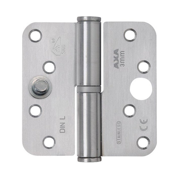 Paumelle, afgerond, RVS, 89 x 89 x 3 mm, din links (RETS-SC-0050)
