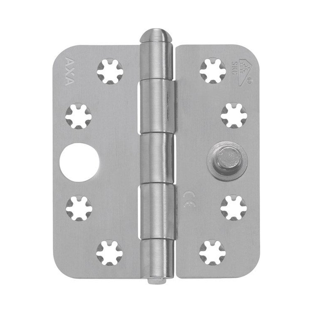 Scharnier, afgerond, RVS, 89 x 79 x 3 mm