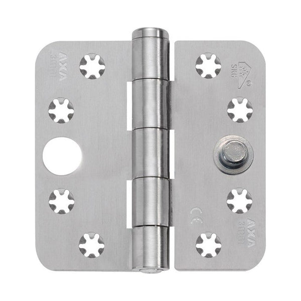 Scharnier, afgerond, RVS, 89 x 89 x 3 mm